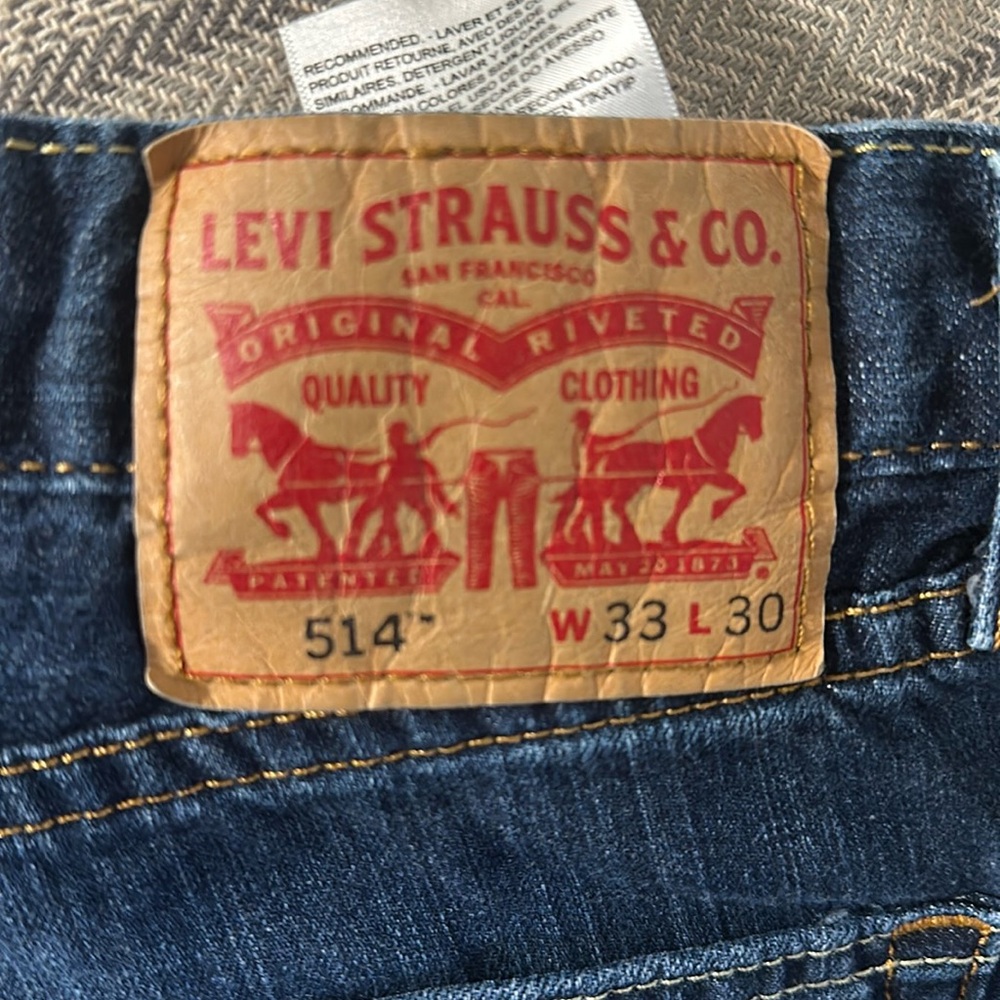 Levi straight jeans 
Like new 
W 33
L 30